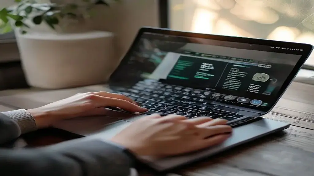 二手筆電收購 - A user's hands on a MacBook Pro keyboard, the screen display